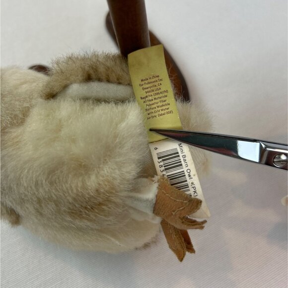 Folkmanis Finger Puppet Barn Owl Mini Plush 4 in Stuffed Animal Bird Toy - Picture 10 of 11